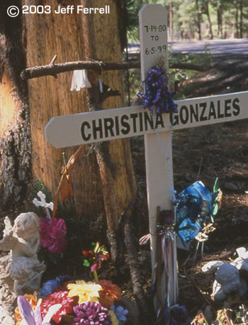 roadside shrine of christina gonzales by jeff ferrell (paulsjusticepage.com)